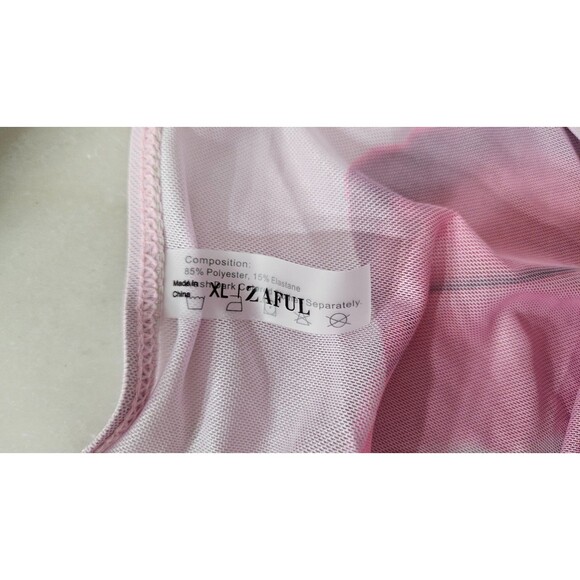 Zaful Pink Floral Print Halter Women's Bikini Swim Suit Set Size XL - Picture 7 of 9